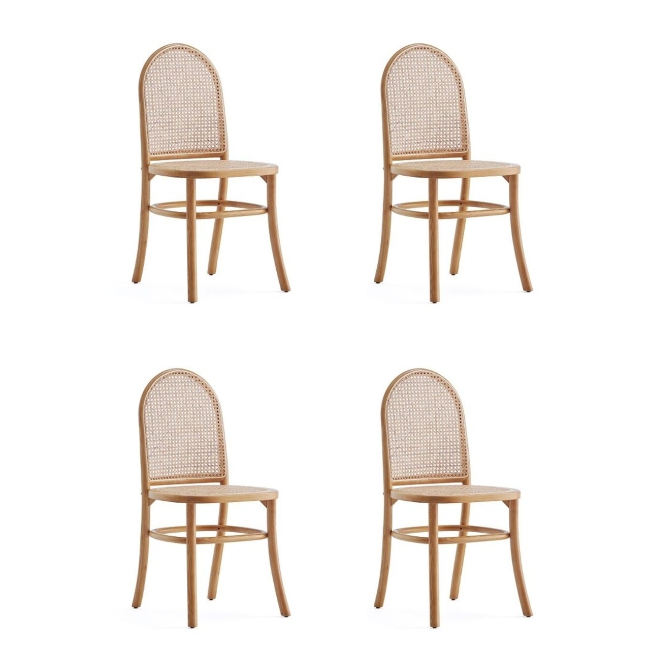 Manhattan Comfort Paragon Dining Chair 2.0 and Cane - Set of 4